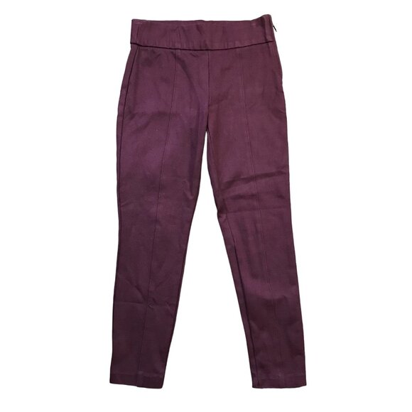 Gap Side Zip Leggings Women's Size Small Cotton, Modal Workwear Casual Maroon - Picture 1 of 10